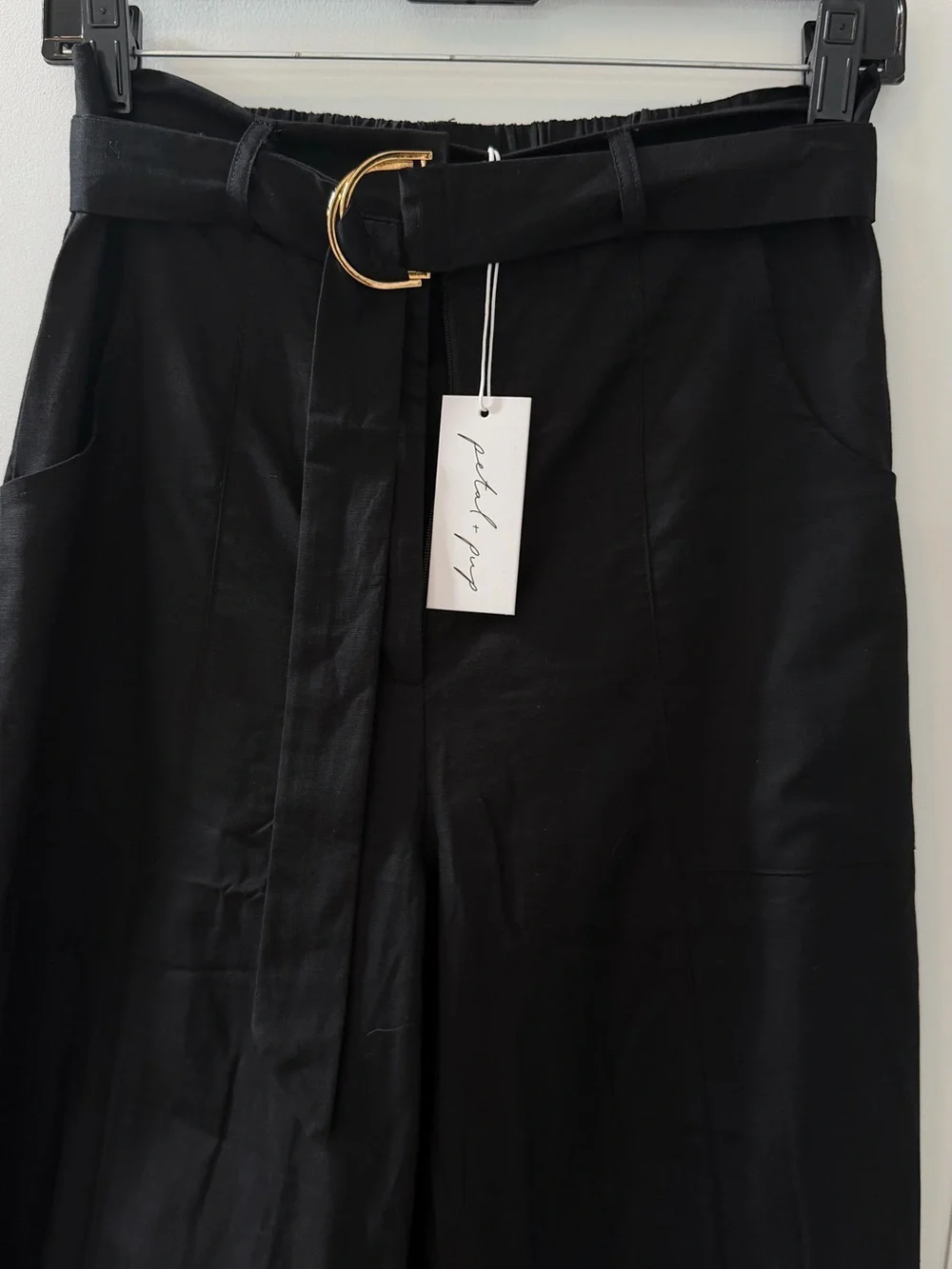 Petal and Pup Black High-Rise Wide Leg Pants S NWT